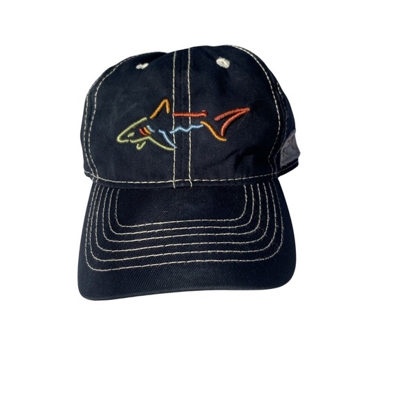 Greg Norman Collection Other - Greg Norman Fishing Cap Black Distressed Baseball Cap Outdoor Shark Hat